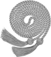 🎓 tecunite graduation honor cords: silvery polyester yarn cord for bachelor gown & graduation students logo