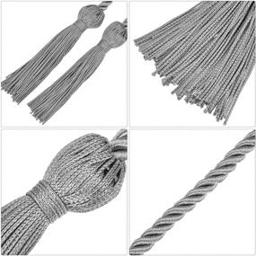 img 2 attached to 🎓 TecUnite Graduation Honor Cords: Silvery Polyester Yarn Cord for Bachelor Gown & Graduation Students