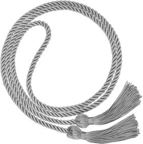 img 3 attached to 🎓 TecUnite Graduation Honor Cords: Silvery Polyester Yarn Cord for Bachelor Gown & Graduation Students