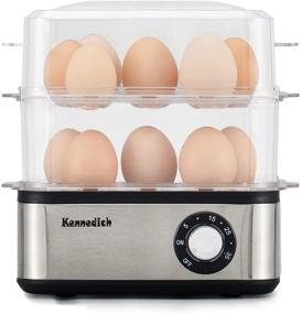 img 4 attached to 🥚 Kennedich 16-Capacity Electric Egg Cooker: Hard-Boiled, Poached, Scrambled Eggs, or Omelets with Auto Shut-Off - Boiled Egg Maker for Soft, Medium, and Hard-Boiled Eggs