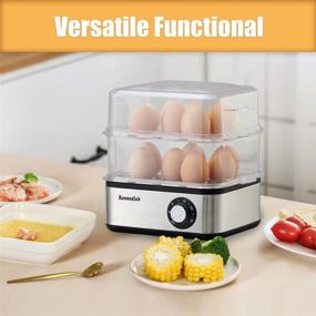 img 3 attached to 🥚 Kennedich 16-Capacity Electric Egg Cooker: Hard-Boiled, Poached, Scrambled Eggs, or Omelets with Auto Shut-Off - Boiled Egg Maker for Soft, Medium, and Hard-Boiled Eggs