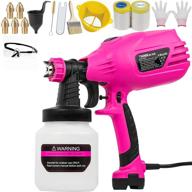 🎨 thinkwork premium paint sprayer: high power spray gun with 5 copper nozzles & 3 patterns - perfect for house painting, furniture, fence, car, bicycle & more - ideal gift for women логотип