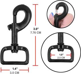 img 3 attached to Pack of 10 Mandala Crafts Heavy Duty Swivel Snap Hooks Trigger Clip Clasps for Dog Leashes, Bags, Backpacks, Straps, Harnesses