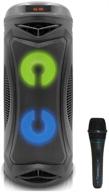 🔊 technical pro portable rechargeable 500w bluetooth speaker with led color changing lights - 6 hours playtime, digital processing microphone, xlr to 1/4", perfect for karaoke (black) logo