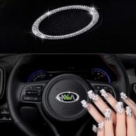 💎 add glamour to your kia steering wheel with sparkle-um bling crystal badge emblem overlay logo