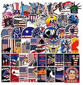 img 4 attached to American Sticker Pack Of 100 Patriotic Stickers USA Decals For Laptops Hydro Flasks Water Bottles Luggage Helmet