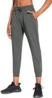 👖 comfortable baleaf women's jogger pants: slim fit, petite, soft sweatpants, with zipper pockets & drawstring 7/8 logo