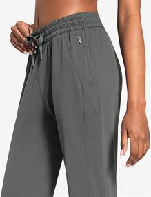 img 2 attached to 👖 Comfortable BALEAF Women's Jogger Pants: Slim Fit, Petite, Soft Sweatpants, with Zipper Pockets & Drawstring 7/8