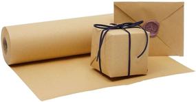 img 4 attached to Jumbo Kraft Paper Roll - Brown Packing Paper, 100 Feet Long Kraft Paper Roll, for Crafts, Gift Wrapping, Packaging, Shipping, 12 x 1200 Inches