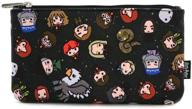 🧙 harry potter character loungefly all over print cosmetic pouch bag logo