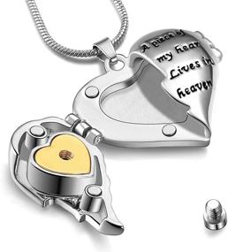 img 2 attached to 🤍 Heavenly Memorial Cremation Pendant Necklace - Cring Coco Women's/Girl's Locket: A Piece of My Heart Lives On