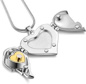 img 3 attached to 🤍 Heavenly Memorial Cremation Pendant Necklace - Cring Coco Women's/Girl's Locket: A Piece of My Heart Lives On