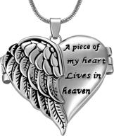 🤍 heavenly memorial cremation pendant necklace - cring coco women's/girl's locket: a piece of my heart lives on logo