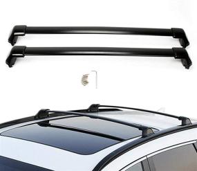 img 2 attached to 🚘 2012-2016 Honda CR-V Roof Rack Cross Bars Replacement - 150 lbs Capacity, Aluminum Black"