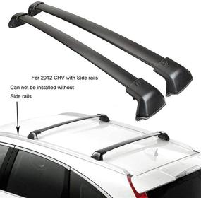 img 1 attached to 🚘 2012-2016 Honda CR-V Roof Rack Cross Bars Replacement - 150 lbs Capacity, Aluminum Black"