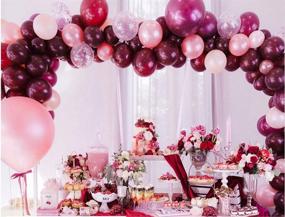 img 3 attached to 🎉 Bachelorette Party Decorations Balloons - 40 Pack of 12 Inch Latex Balloons in White, Rose Gold, and Burgundy, Including Confetti Balloon - Perfect for Baby Showers, Bridal Showers, and Weddings!