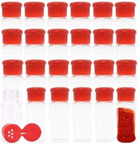 img 4 attached to 🌶️ 25-Piece Set of Empty Plastic Spice Bottles for Storing BBQ Seasoning Salt Pepper, Glitter Shakers - 75 ml/2.5 oz Capacity