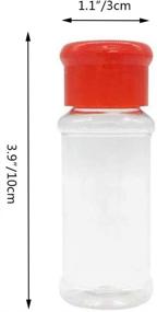 img 3 attached to 🌶️ 25-Piece Set of Empty Plastic Spice Bottles for Storing BBQ Seasoning Salt Pepper, Glitter Shakers - 75 ml/2.5 oz Capacity