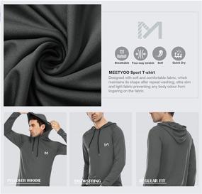 img 2 attached to 🏋️ MEETYOO Men's Lightweight Athletic Workout Sweatshirts: Activewear Clothing for Active Lifestyle