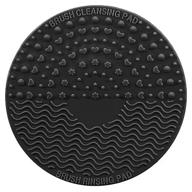 🖤 effective brush cleaning mat: vangi silicone makeup brush cleaner pad - portable, scrubber & cosmetic washing tool with suction cup (black) logo