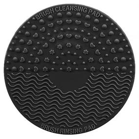 img 4 attached to 🖤 Effective Brush Cleaning Mat: VanGi Silicone Makeup Brush Cleaner Pad - Portable, Scrubber & Cosmetic Washing Tool with Suction Cup (Black)