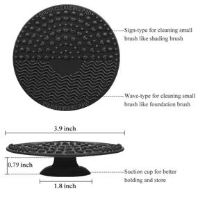 img 2 attached to 🖤 Effective Brush Cleaning Mat: VanGi Silicone Makeup Brush Cleaner Pad - Portable, Scrubber & Cosmetic Washing Tool with Suction Cup (Black)