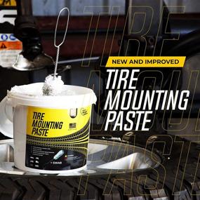img 1 attached to Biodegradable Tire Mounting Paste - Universal Lubricant for Motorcycle, Bike, Truck, ATV - Easy Application for Low-Profile, Aluminum & Alloy Wheels (7.7 lbs + Swab)