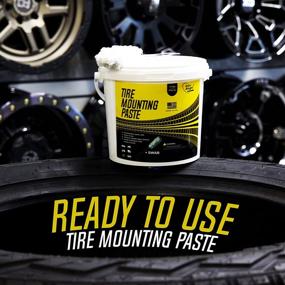 img 2 attached to Biodegradable Tire Mounting Paste - Universal Lubricant for Motorcycle, Bike, Truck, ATV - Easy Application for Low-Profile, Aluminum & Alloy Wheels (7.7 lbs + Swab)