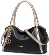 👜 premium leather handbags for women: genuine leather ladies top-handle shoulder bags logo