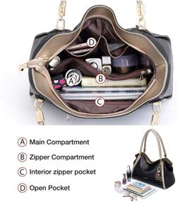 img 2 attached to 👜 Premium Leather Handbags for Women: Genuine Leather Ladies Top-handle Shoulder Bags