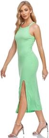 img 3 attached to JLCNCUE Sleeveless Bodycon Dresses: Stylish 👗 Women's Clothing and Dresses for a Casual Look