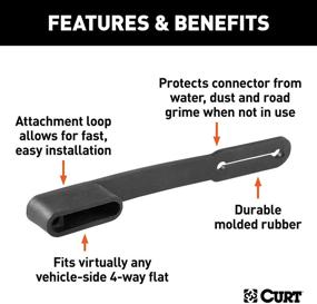 img 2 attached to 🔌 Durable Dust Cover for CURT 4-Pin Flat Trailer Wiring Harness Connector: Protect Your Vehicle-Side Connection!