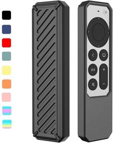 img 4 attached to 📱 Black Silicone Shockproof Cover for Apple Siri Remote (2nd Gen), Protective Anti-Slip Durable Case for Apple 4K HD TV Siri Remote (2nd Generation) in 2021