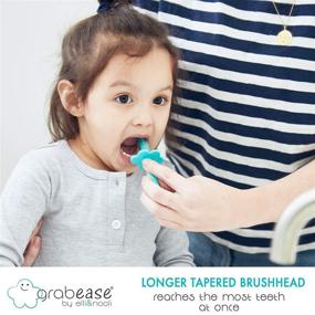 img 1 attached to 🦷 Grabease Double Sided Toothbrush – Soft Bristle Baby Toothbrush for Ages 6 Months to 4 Years – BPA-Free Toddler Toothbrush with Anti-Choke Guard – Includes Free Finger Brush – Teal