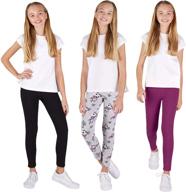 👖 trendy lee leggings: ultra-comfy girls' clothing with stylish prints logo