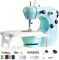 🧵 mgahyi mini portable sewing machine: electric crafting mending machine with foot pedal, extension table, adjustable speeds & double threads – ideal for beginners and tailors logo