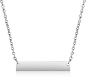 img 1 attached to 💎 Stylishly Simple: Jude Jewelers Stainless Steel Long Bar Drop Necklace