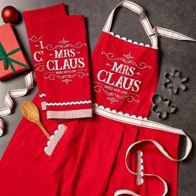 img 3 attached to 🎅 DII North Pole Holiday Chef Collection: Mrs. Claus 3 Piece Kitchen Set for Festive Cooking