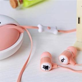 img 1 attached to Pink QearFun Stereo 3.5mm In-Ear Cat Earphones Earbuds with Microphone and Storage Case - Ideal for Smartphone, MP3, iPod, PC Music