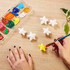 img 2 attached to 🌟 ACTENLY Craft Foam Stars (100 Piece) - Star-Shaped Polystyrene Foam for Arts and Crafts - DIY Ornaments and Decorations - White, 1.4 x 0.45 x 1.4 inches