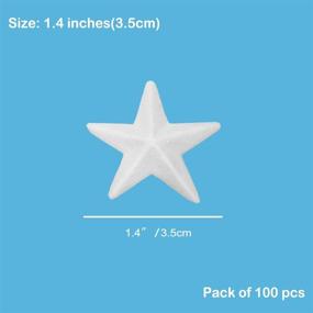 img 3 attached to 🌟 ACTENLY Craft Foam Stars (100 Piece) - Star-Shaped Polystyrene Foam for Arts and Crafts - DIY Ornaments and Decorations - White, 1.4 x 0.45 x 1.4 inches