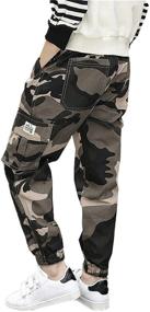 img 2 attached to 👖 SANGTREE Boys' Cargo Elastic Jogger Pants with Pockets