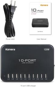 img 3 attached to 🔌 10-Port 120W USB Charger, Multi-Port Charging Hub with 24A Desktop Power Station for iPhone X/8/7/6S/6 Plus/5S, Ipad Pro/Air2/Mini, Galaxy S9/S8/S6 Edge