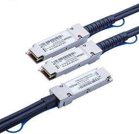 img 4 attached to 🔀 100G QSFP28 to Dual 50G QSFP28 Hybrid DAC Cable vs. Mellanox CAB-Q-2S-100G-1M, 1-Meter: A Comparison
