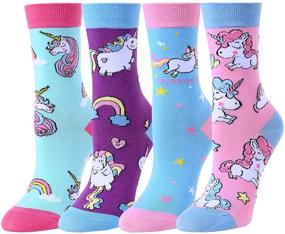 img 4 attached to Новинка Unicorn Rainbow Colorful Cotton