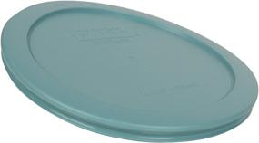 img 1 attached to 🔹 Turquoise Pyrex Bundle - 4 Items: 7201-PC 4-Cup Round Plastic Food Storage Lids