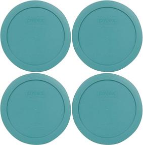 img 2 attached to 🔹 Turquoise Pyrex Bundle - 4 Items: 7201-PC 4-Cup Round Plastic Food Storage Lids