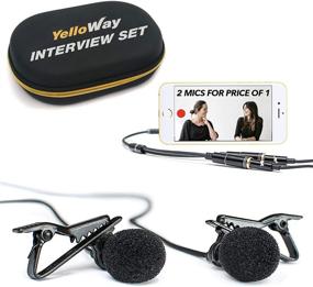 img 4 attached to Dual Lavalier Lapel Microphone Set for Podcast Interviews - Perfect for 2 Persons - Conference Room Omnidirectional Mic Kit