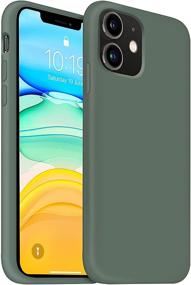 img 4 attached to 🌳 OUXUL iPhone 11 Case, Forest Green Liquid Silicone Gel Rubber Phone Case, Compatible with iPhone 11 Cover 6.1 Inch, Full Body Slim Design with Soft Microfiber Lining, Protective Case