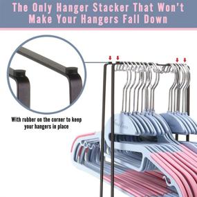 img 1 attached to Hanger Stacker Lightweight Clothes Organizer